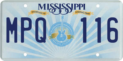 MS license plate MPQ116