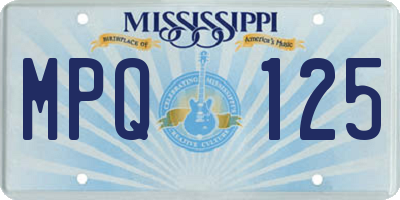 MS license plate MPQ125