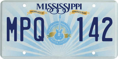 MS license plate MPQ142