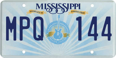 MS license plate MPQ144