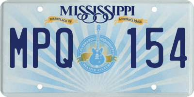 MS license plate MPQ154