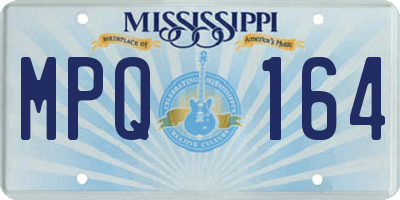 MS license plate MPQ164