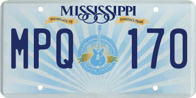 MS license plate MPQ170