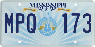 MS license plate MPQ173