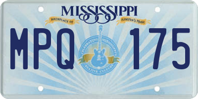 MS license plate MPQ175