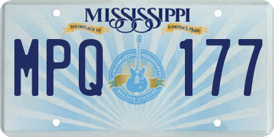 MS license plate MPQ177