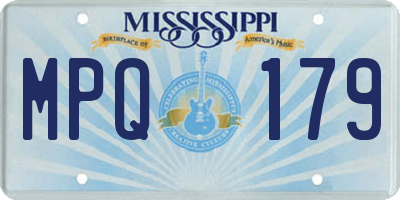 MS license plate MPQ179