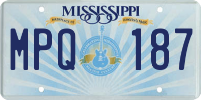 MS license plate MPQ187