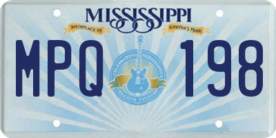 MS license plate MPQ198