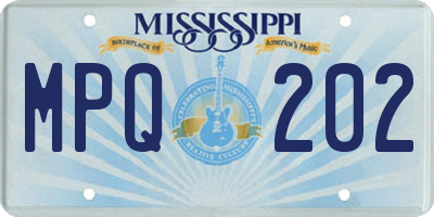 MS license plate MPQ202