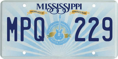 MS license plate MPQ229