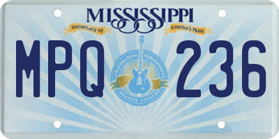 MS license plate MPQ236