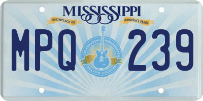 MS license plate MPQ239