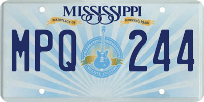 MS license plate MPQ244