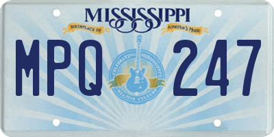 MS license plate MPQ247