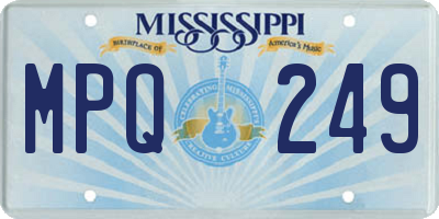 MS license plate MPQ249