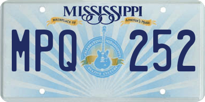 MS license plate MPQ252
