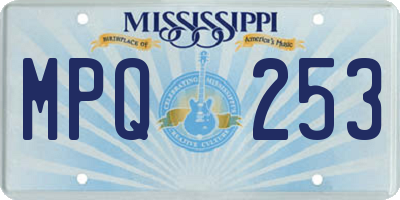 MS license plate MPQ253