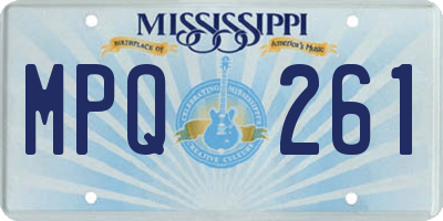 MS license plate MPQ261