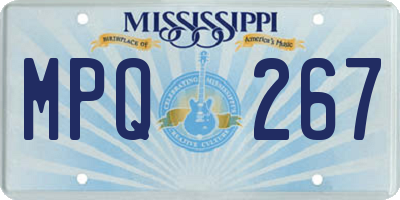 MS license plate MPQ267