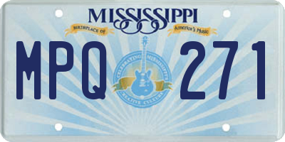 MS license plate MPQ271