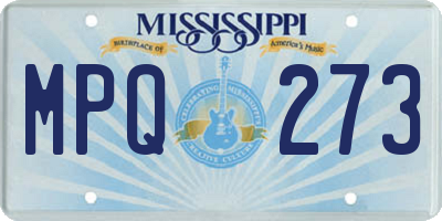 MS license plate MPQ273