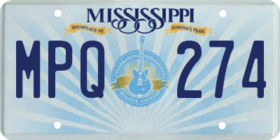 MS license plate MPQ274