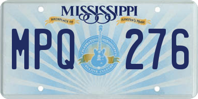 MS license plate MPQ276