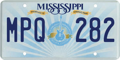 MS license plate MPQ282