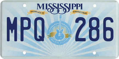 MS license plate MPQ286
