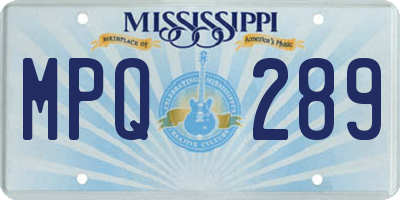 MS license plate MPQ289