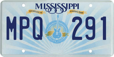 MS license plate MPQ291