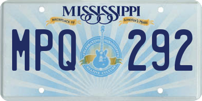 MS license plate MPQ292