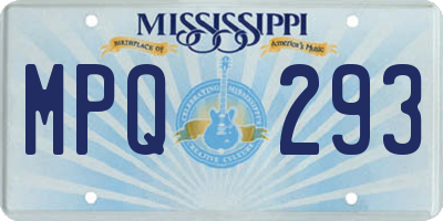 MS license plate MPQ293