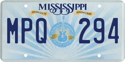 MS license plate MPQ294