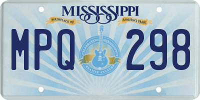 MS license plate MPQ298