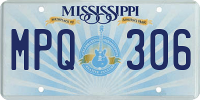 MS license plate MPQ306