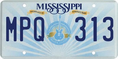 MS license plate MPQ313