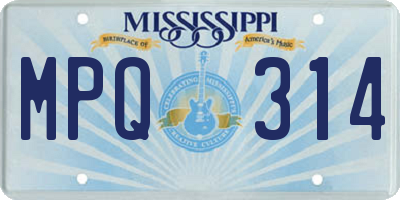 MS license plate MPQ314
