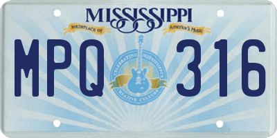 MS license plate MPQ316