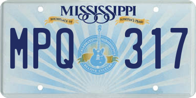MS license plate MPQ317