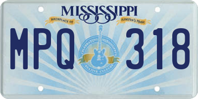 MS license plate MPQ318