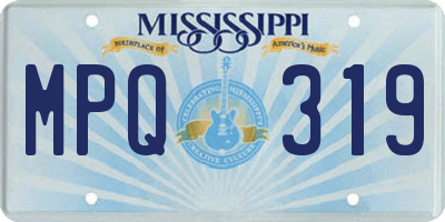 MS license plate MPQ319