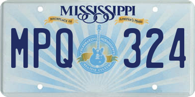 MS license plate MPQ324