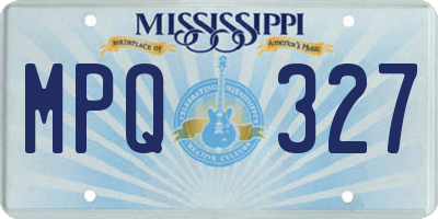 MS license plate MPQ327