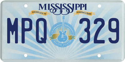 MS license plate MPQ329