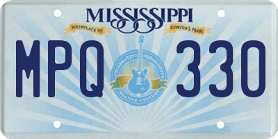 MS license plate MPQ330