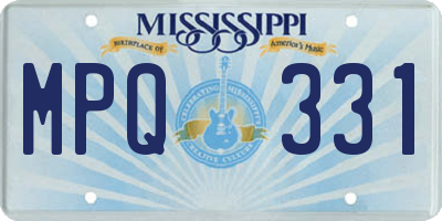 MS license plate MPQ331