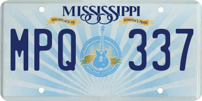 MS license plate MPQ337