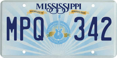 MS license plate MPQ342